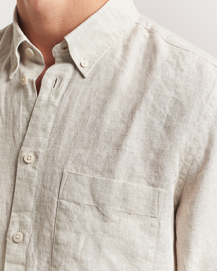 Homme | Chemises | NN07 | Arne Linen Button Down Shirt Oat