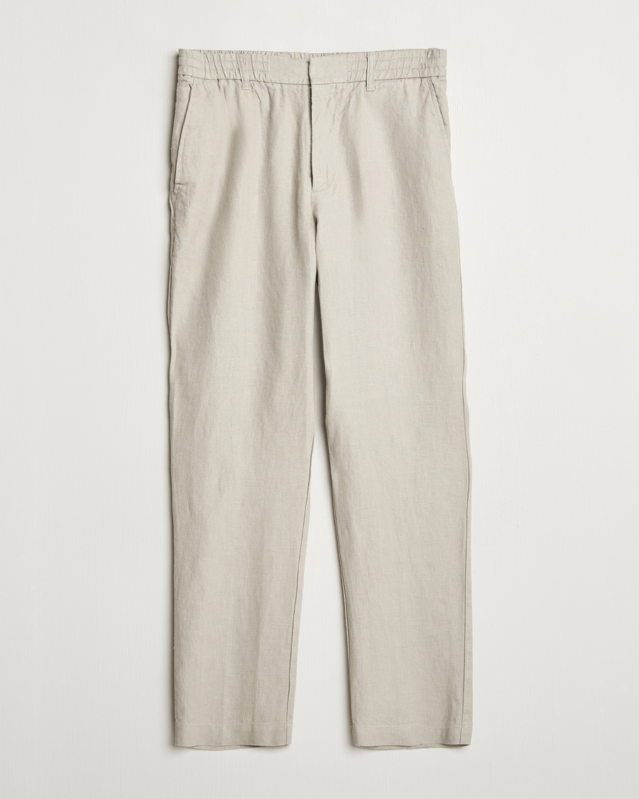 Homme | Pantalons | NN07 | Billie Linen Drawstring Trousers Fog