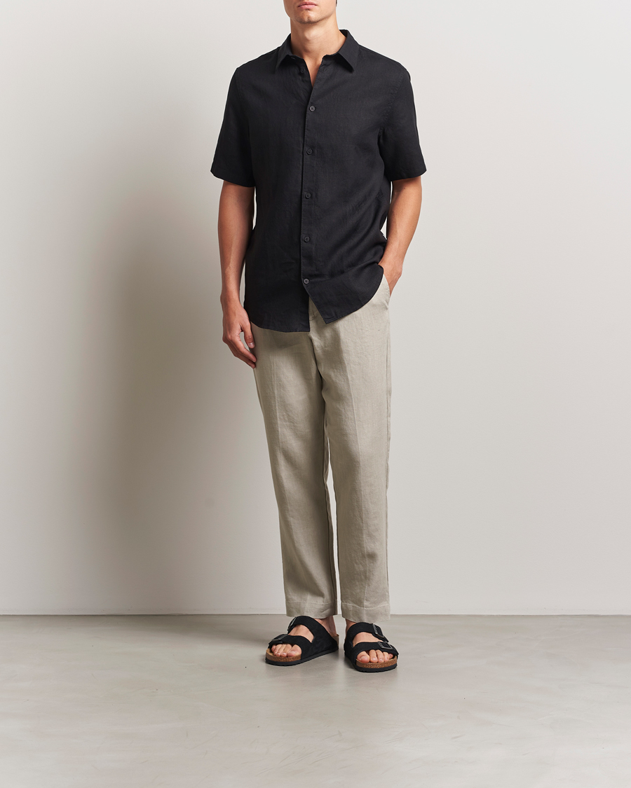Homme | Pantalons | NN07 | Billie Linen Drawstring Trousers Fog