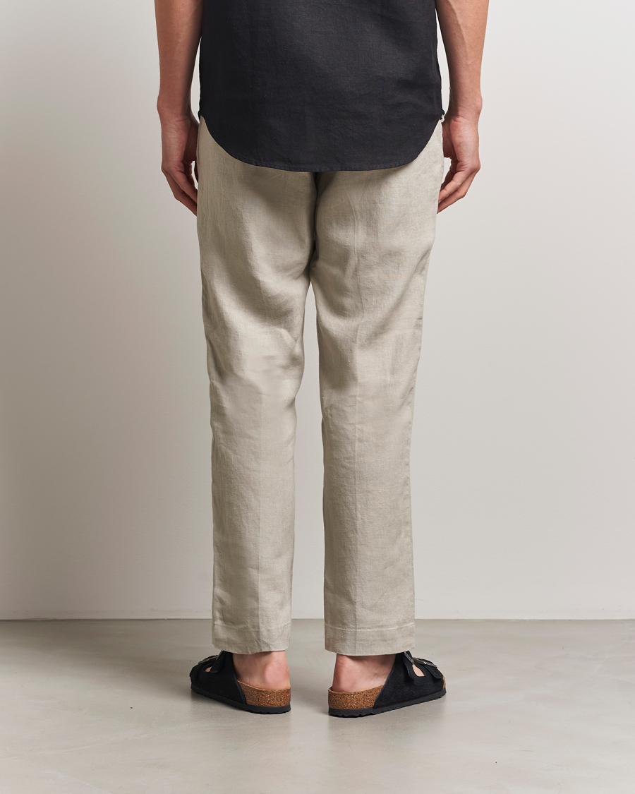 Homme | Pantalons | NN07 | Billie Linen Drawstring Trousers Fog