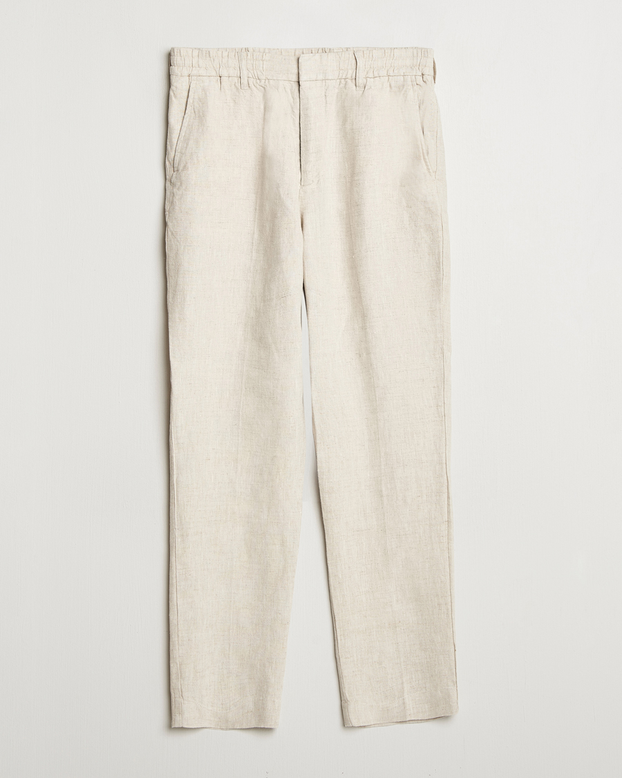 Homme | Pantalons | NN07 | Billie Linen Drawstring Trousers Oat