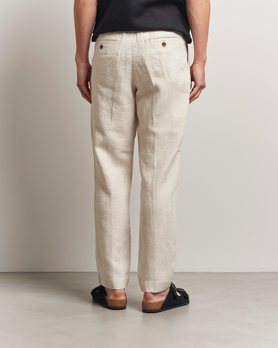 Homme | Pantalons | NN07 | Billie Linen Drawstring Trousers Oat
