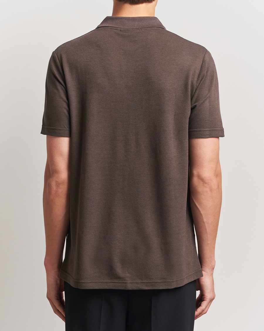 Homme | Polos | NN07 | Paul Cotton/Lyocell Polo Coffee