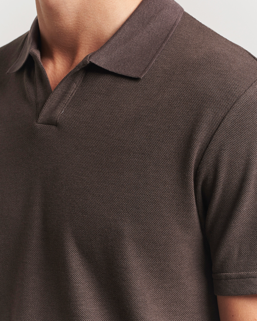 Homme | Polos | NN07 | Paul Cotton/Lyocell Polo Coffee