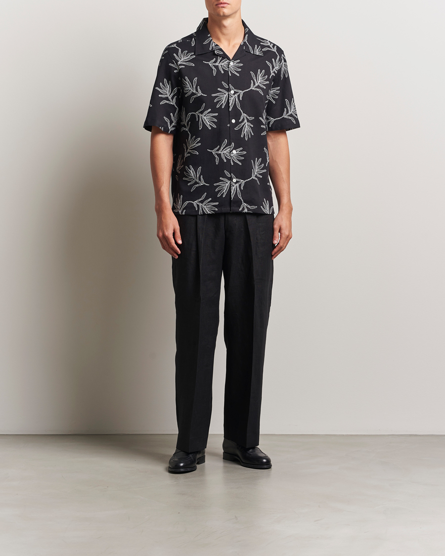 Homme | Chemises | NN07 | Ole Printed Cotton/Lyocell Resort Shirt Black