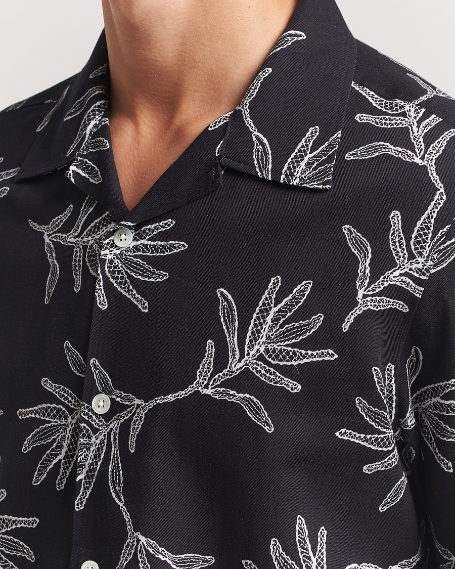 Homme | Chemises | NN07 | Ole Printed Cotton/Lyocell Resort Shirt Black