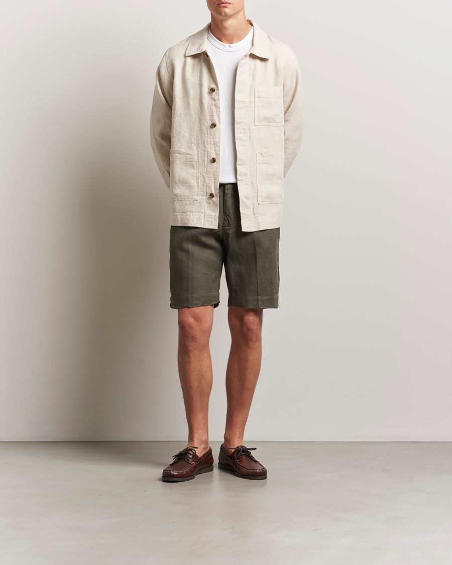 Homme | Chemises | NN07 | Olav Linen Overshirt Oat