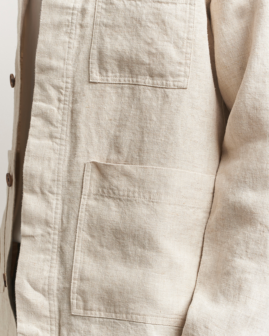 Homme | Chemises | NN07 | Olav Linen Overshirt Oat