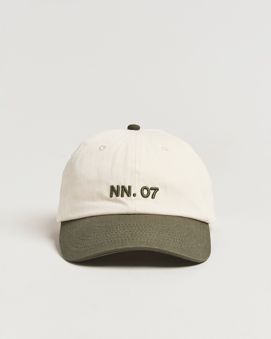 Homme | NN07 Logo Cap Croc Green/Off White | NN07 | Logo Cap Croc Green/Off White