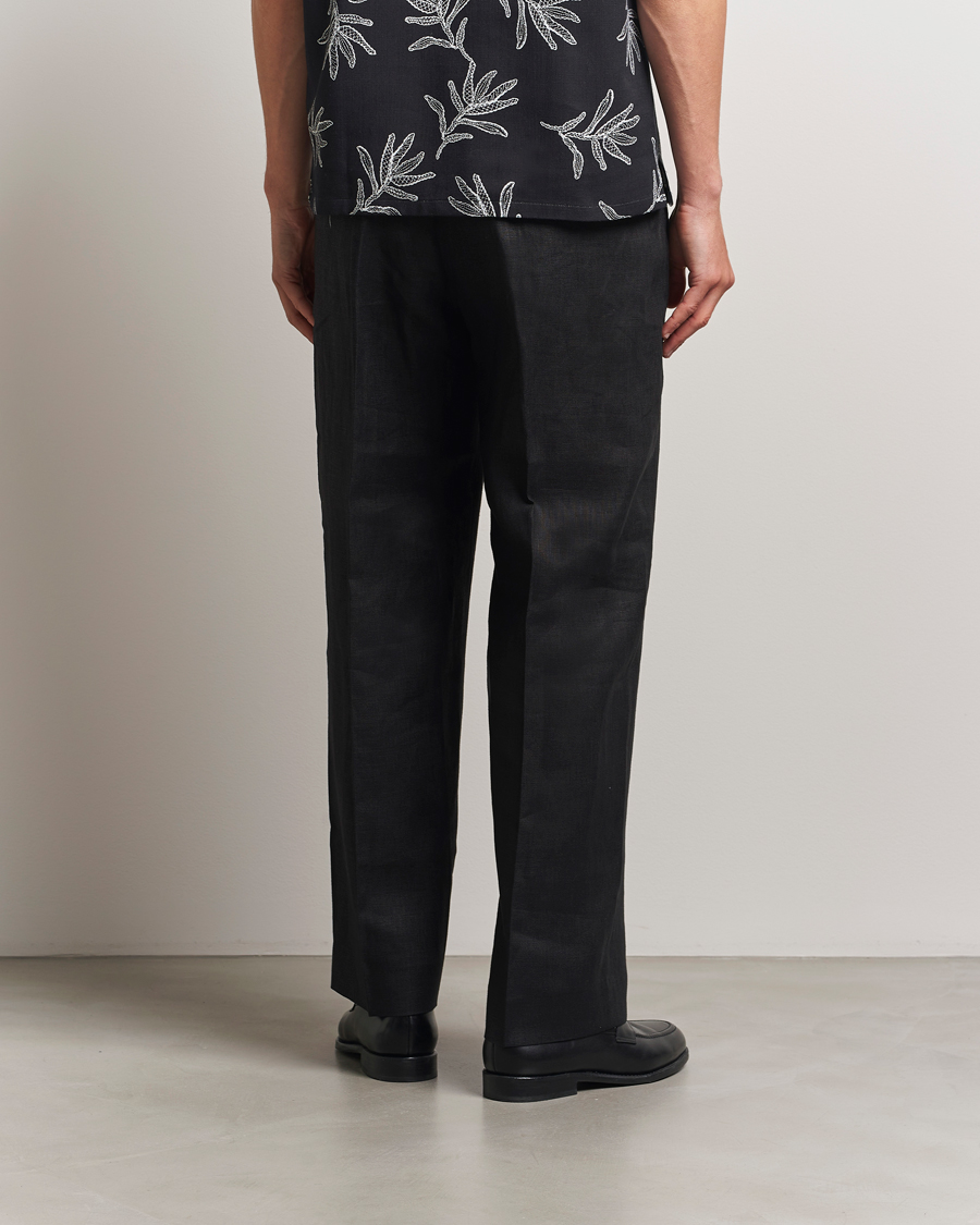 Homme | Pantalons | NN07 | Kay Relaxed Fit Linen Trousers Black