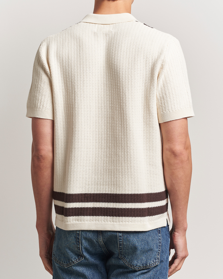 Homme | Chemises | NN07 | Ares Knitted Short Sleeve Shirt Ivory