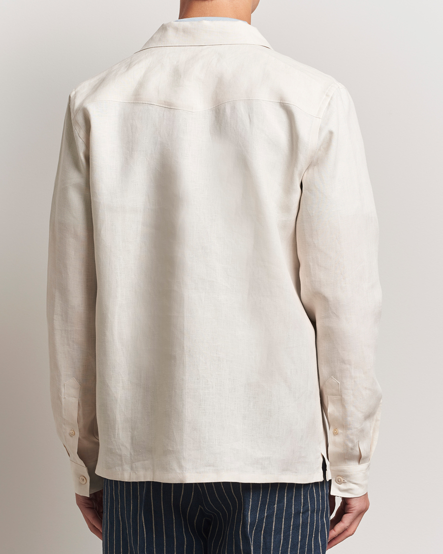 Homme | Chemises | NN07 | Pax Linen Western Shirt Ivory