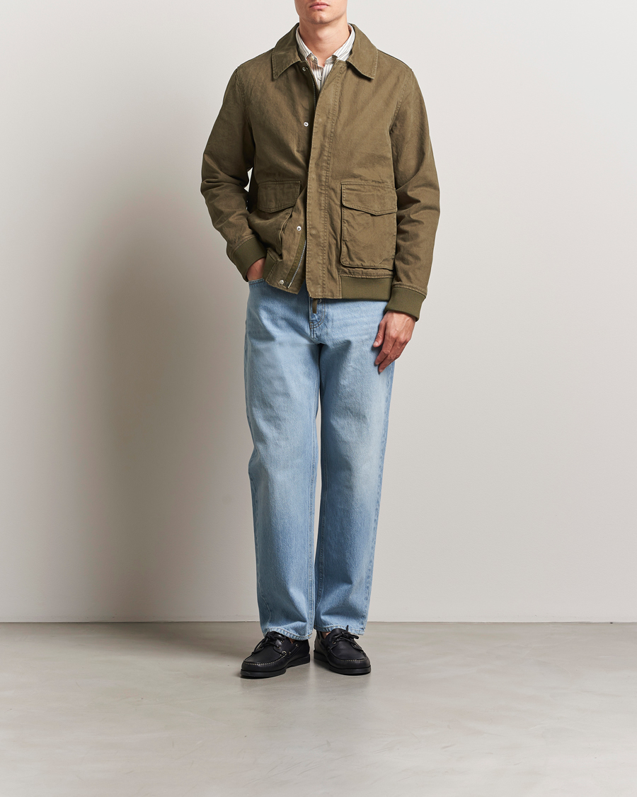 Homme | Manteaux Et Vestes | A Day's March | Bader Cotton Flight Jacket Olive
