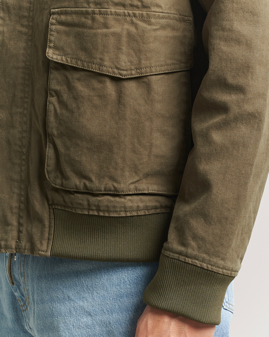 Homme | Manteaux Et Vestes | A Day's March | Bader Cotton Flight Jacket Olive