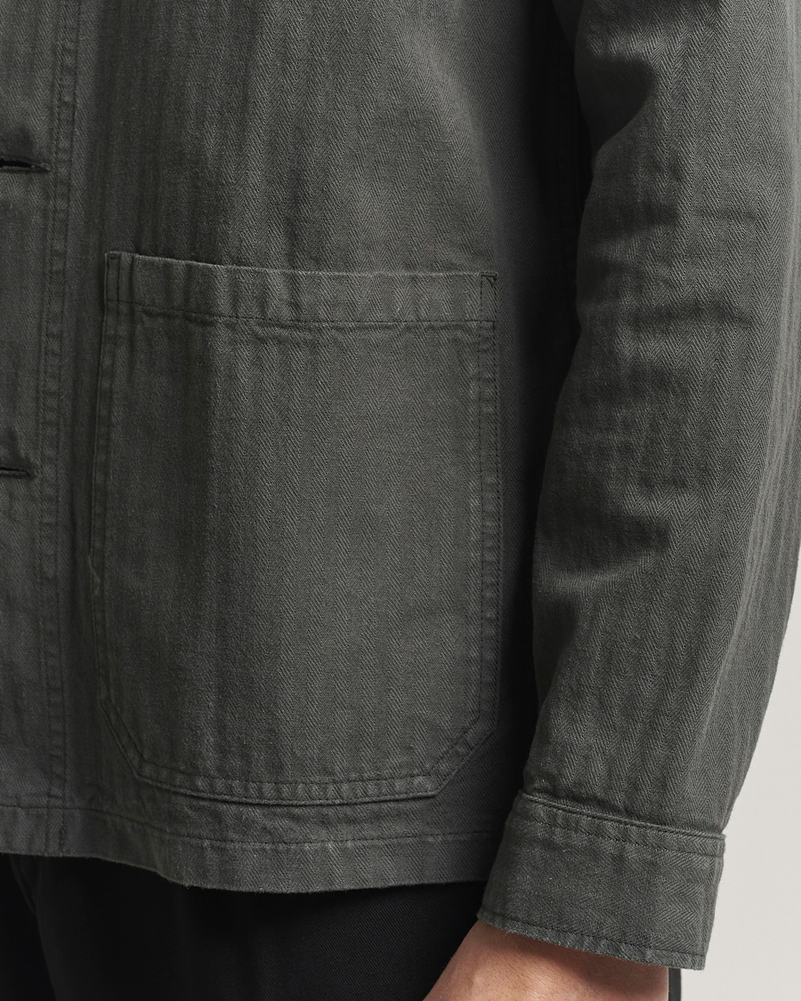 Homme | Manteaux Et Vestes | A Day's March | Herringbone Overshirt Olive