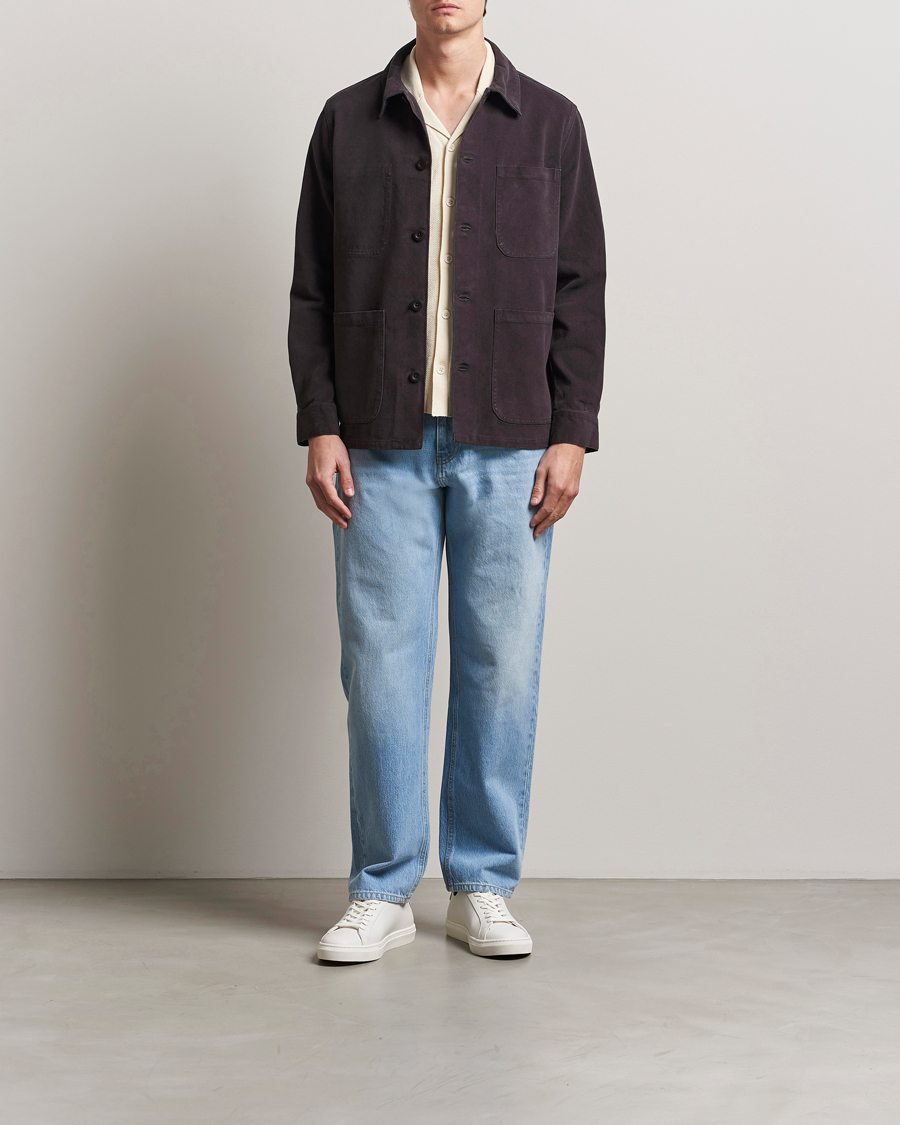 Homme | Manteaux Et Vestes | A Day's March | Algot Lyocell Overshirt Chocolate