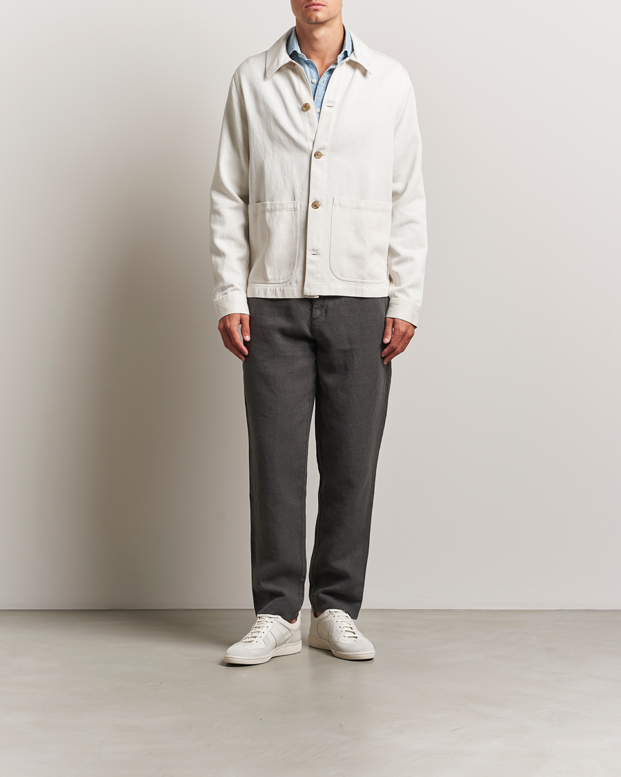Homme | Manteaux Et Vestes | A Day's March | Imola Hemp Overshirt Ecru