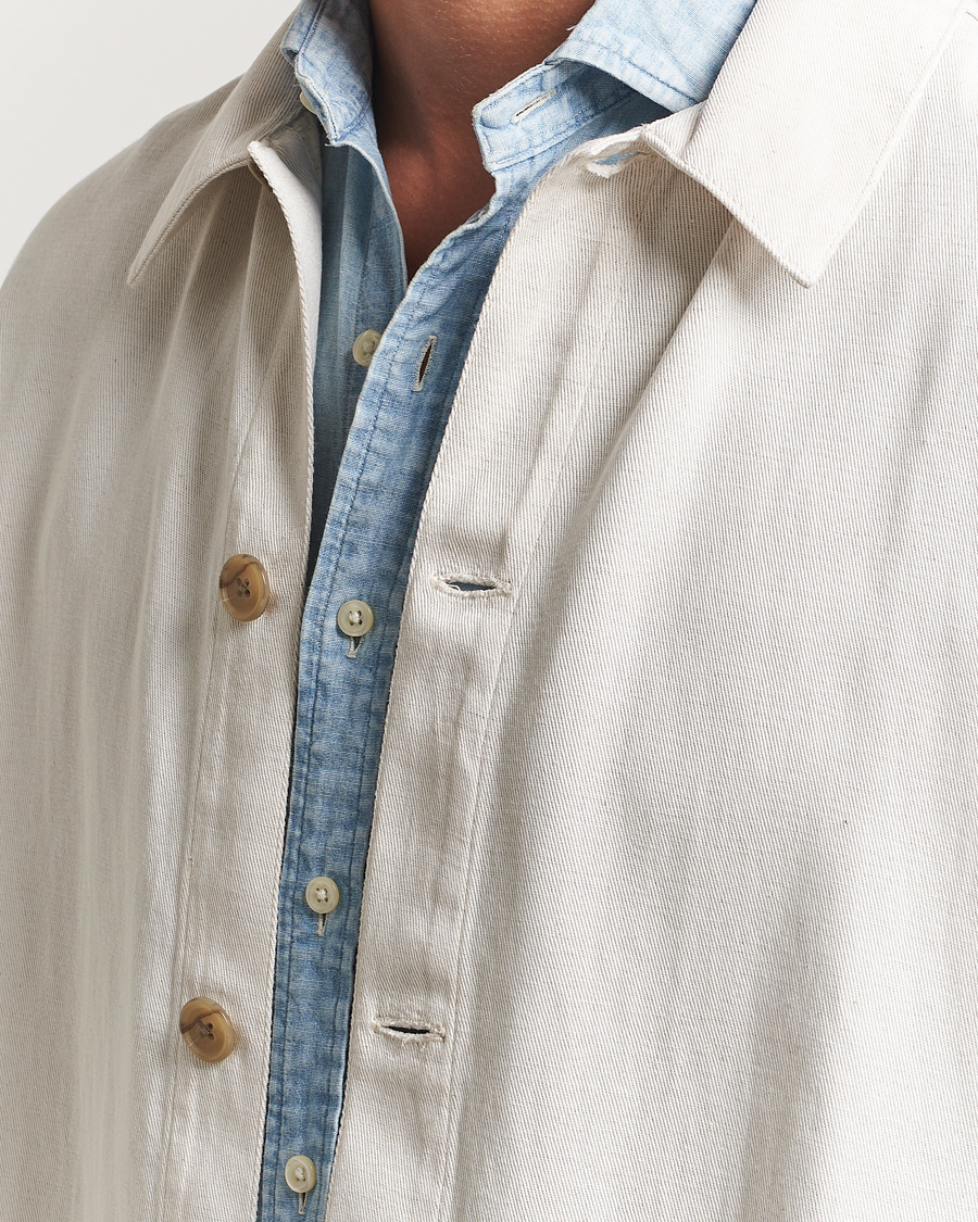 Homme | Manteaux Et Vestes | A Day's March | Imola Hemp Overshirt Ecru