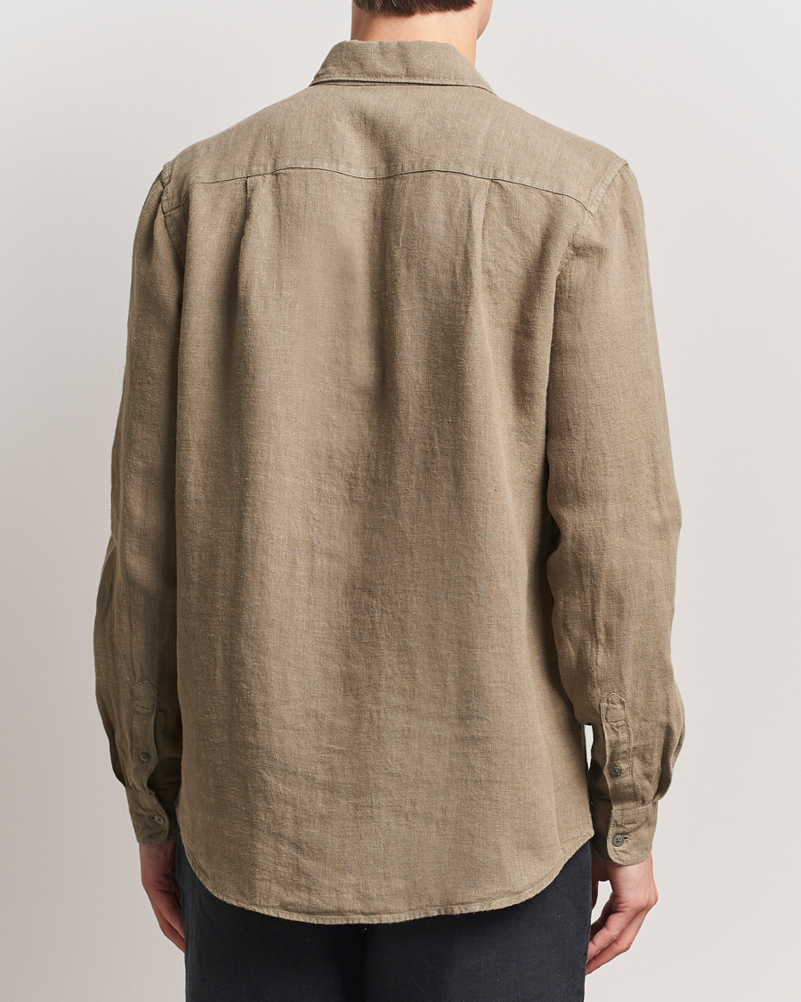 Homme | Chemises | A Day's March | Abu Linen Shirt Clay
