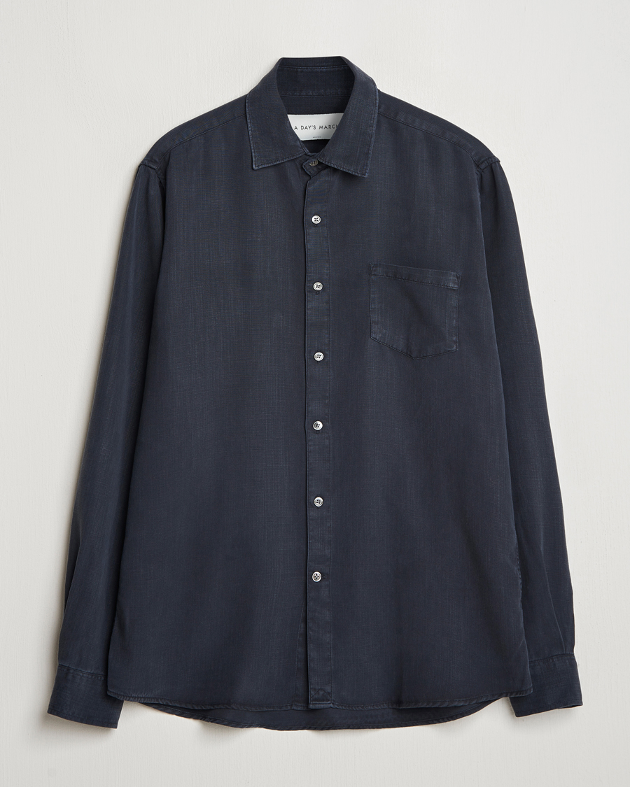 Homme | Chemises | A Day's March | Daintree Lyocell Shirt Navy