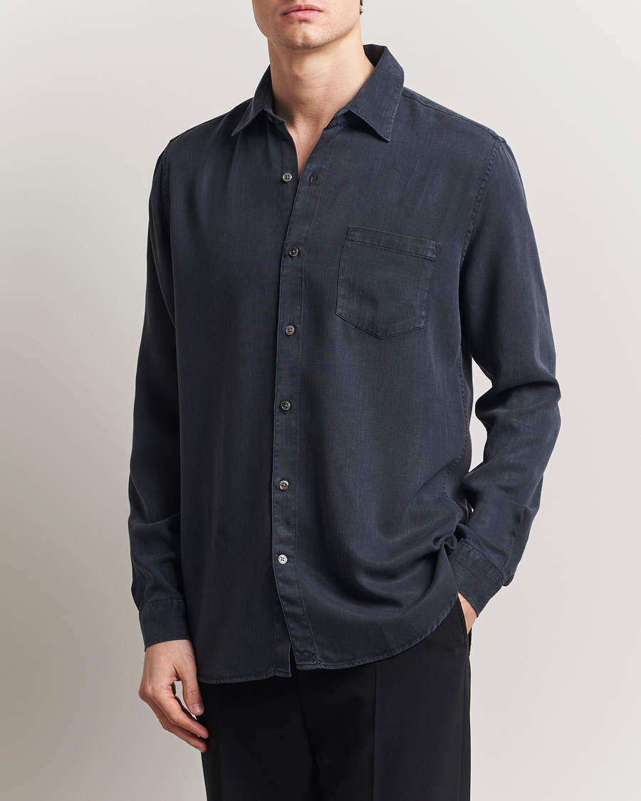 Homme | Chemises | A Day's March | Daintree Lyocell Shirt Navy