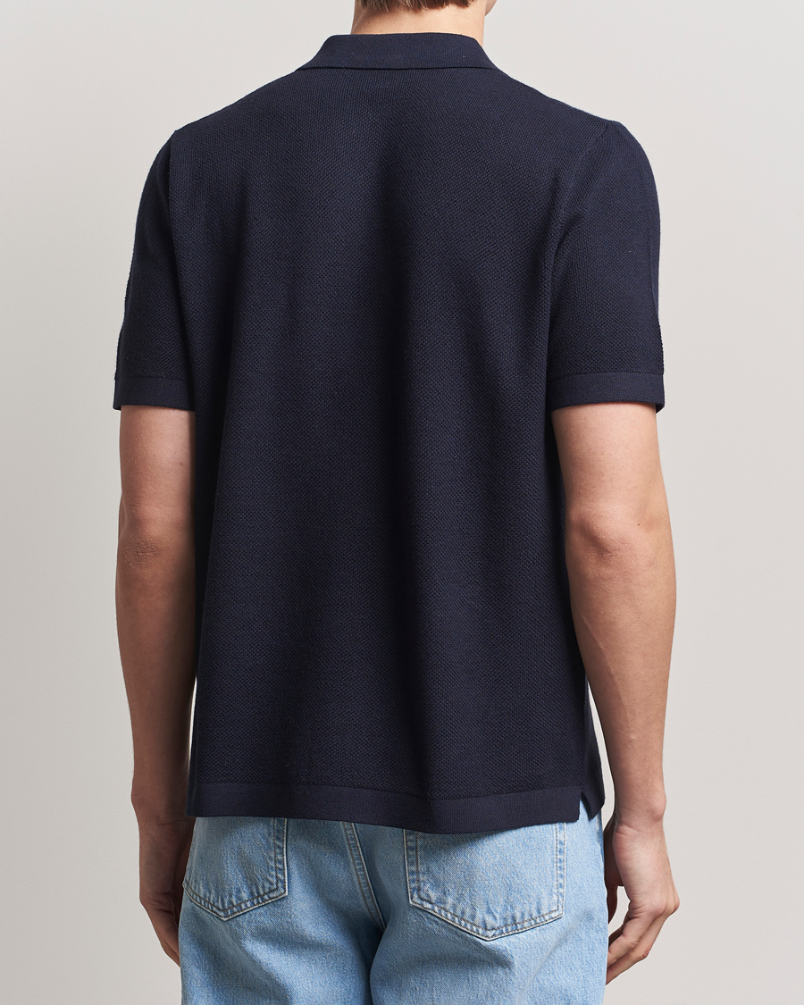 Homme | Pulls Et Tricots | A Day's March | Yamu Structure Short Sleeve Navy