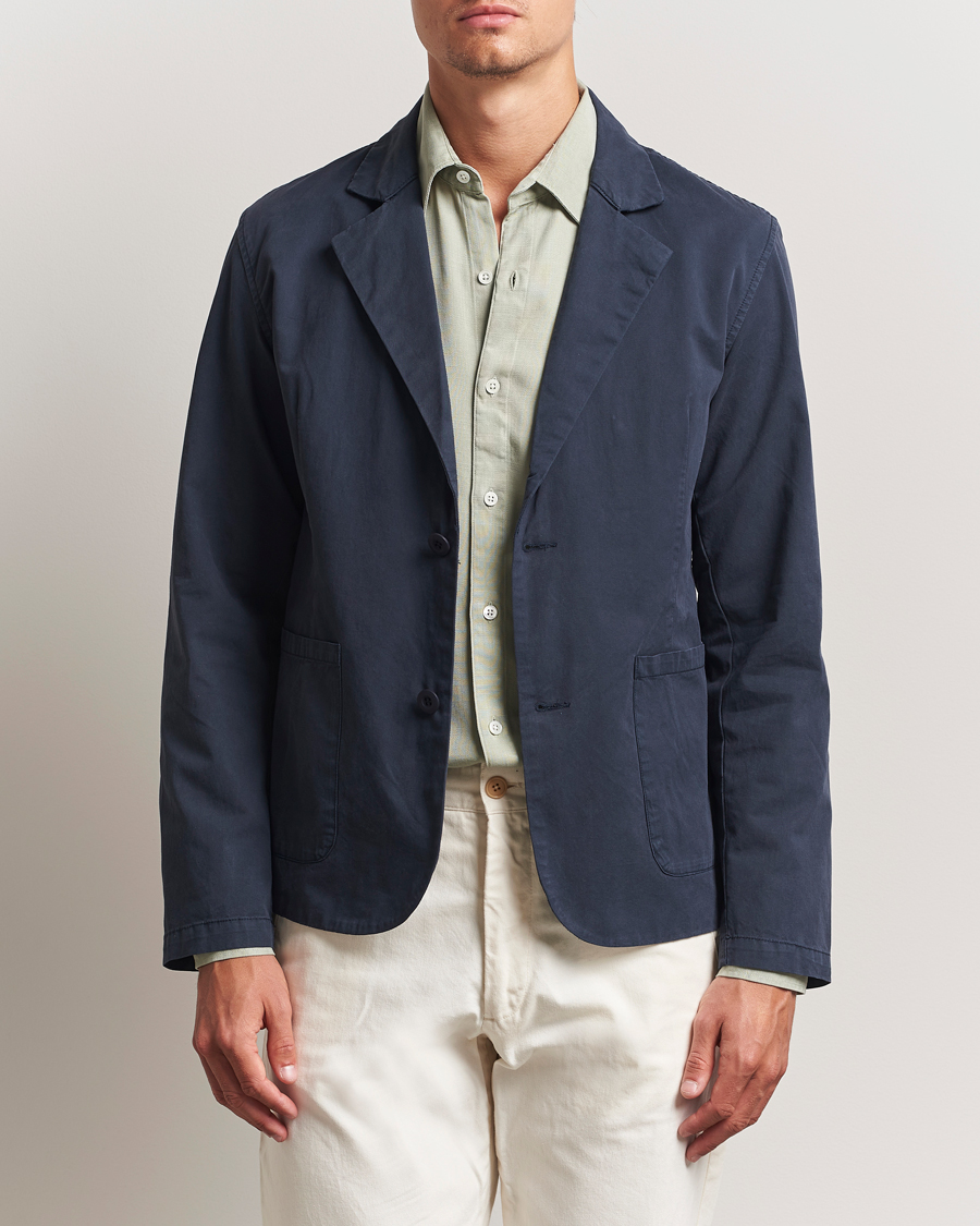 Homme | Blazers | A Day's March | Mace Unconstructed Blazer Navy