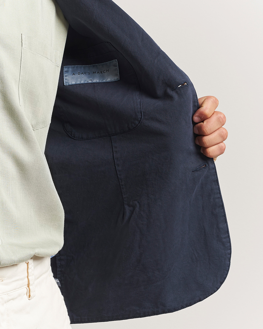 Homme | Blazers | A Day's March | Mace Unconstructed Blazer Navy