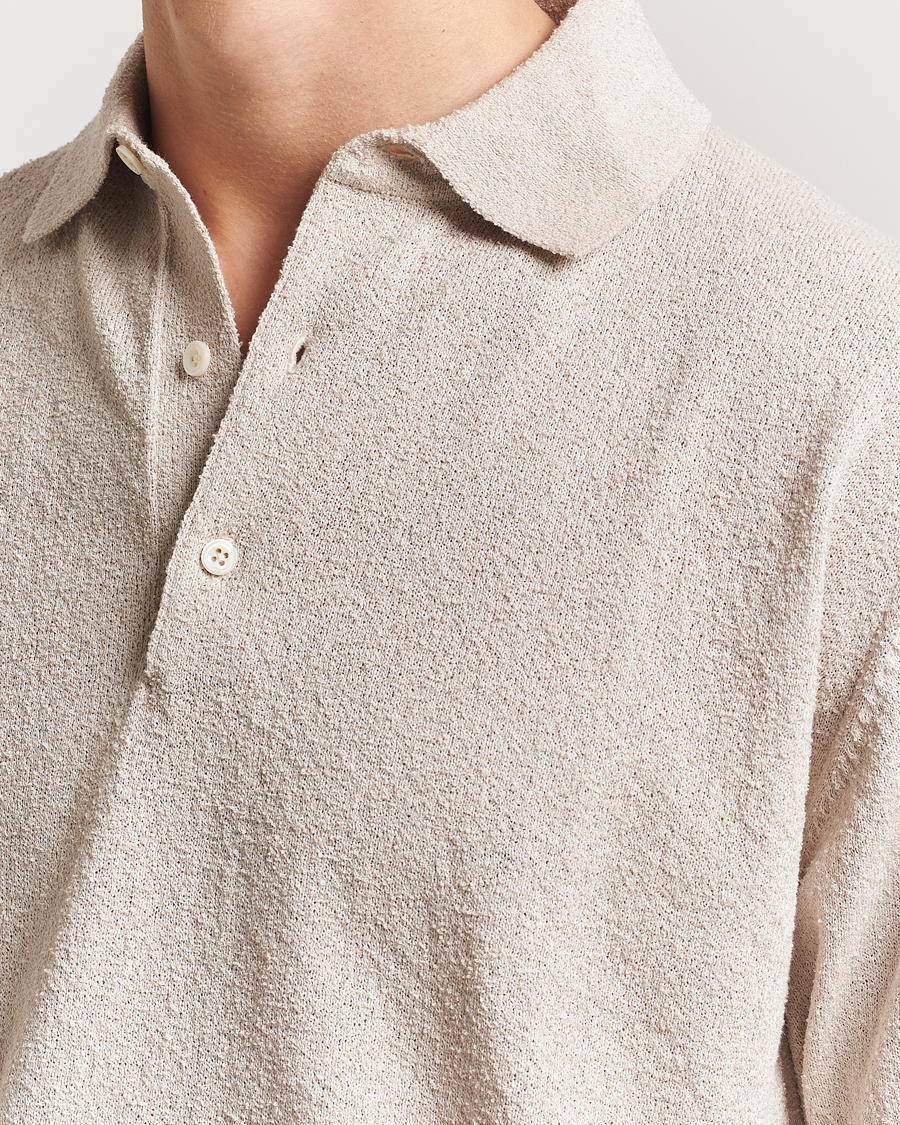 Homme | Polos | BEAMS PLUS | Short Sleeve Boucle Polo Beige