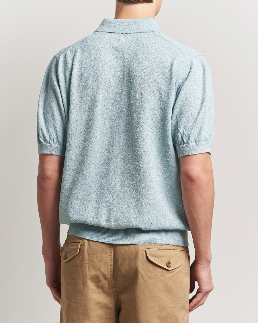 Homme | Polos | BEAMS PLUS | Short Sleeve Boucle Polo Light Blue