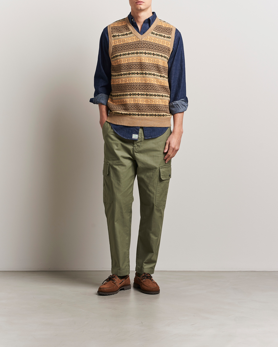 Homme | Pulls Et Tricots | BEAMS PLUS | Fairisle Vest Khaki