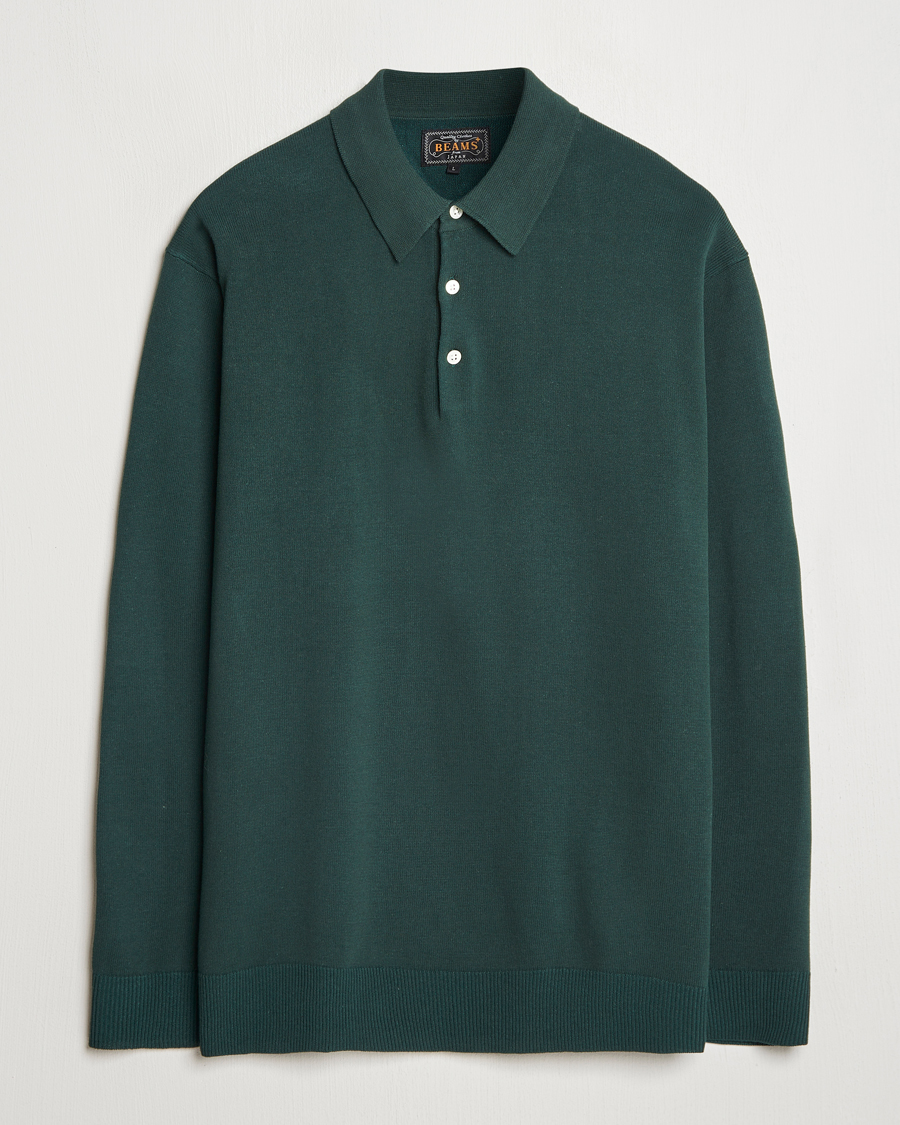 Homme | Pulls Et Tricots | BEAMS PLUS | Long Sleeve 12G Knit Polo Forest Green