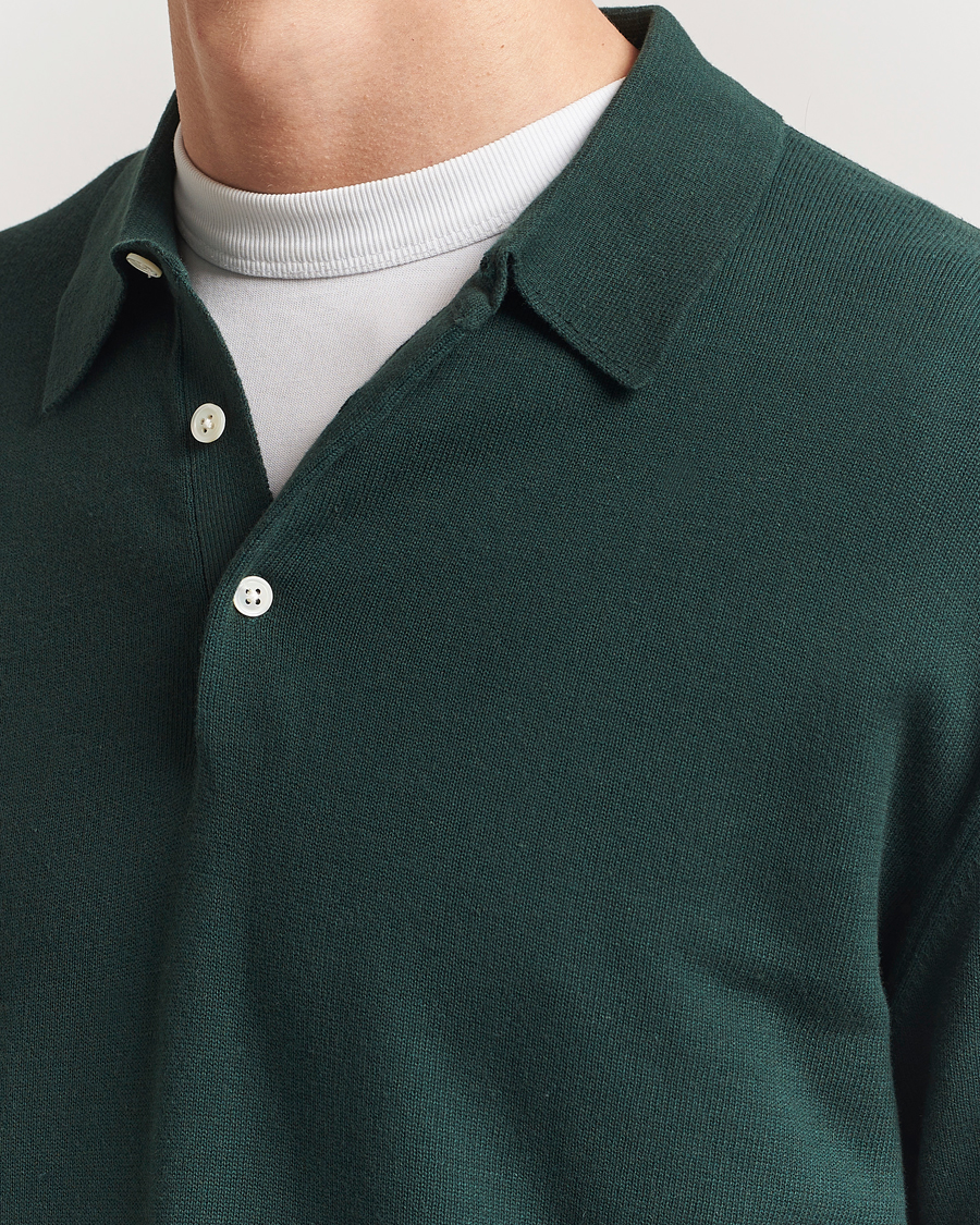 Homme | Pulls Et Tricots | BEAMS PLUS | Long Sleeve 12G Knit Polo Forest Green