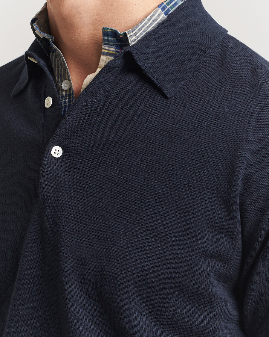 Homme | Pulls Et Tricots | BEAMS PLUS | Long Sleeve 12G Knit Polo Navy