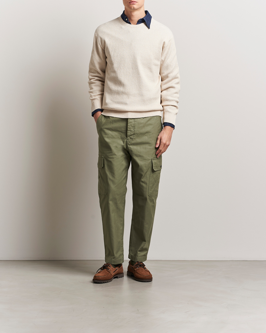 Homme | Pulls Et Tricots | BEAMS PLUS | Cotton Rib Crewneck Beige