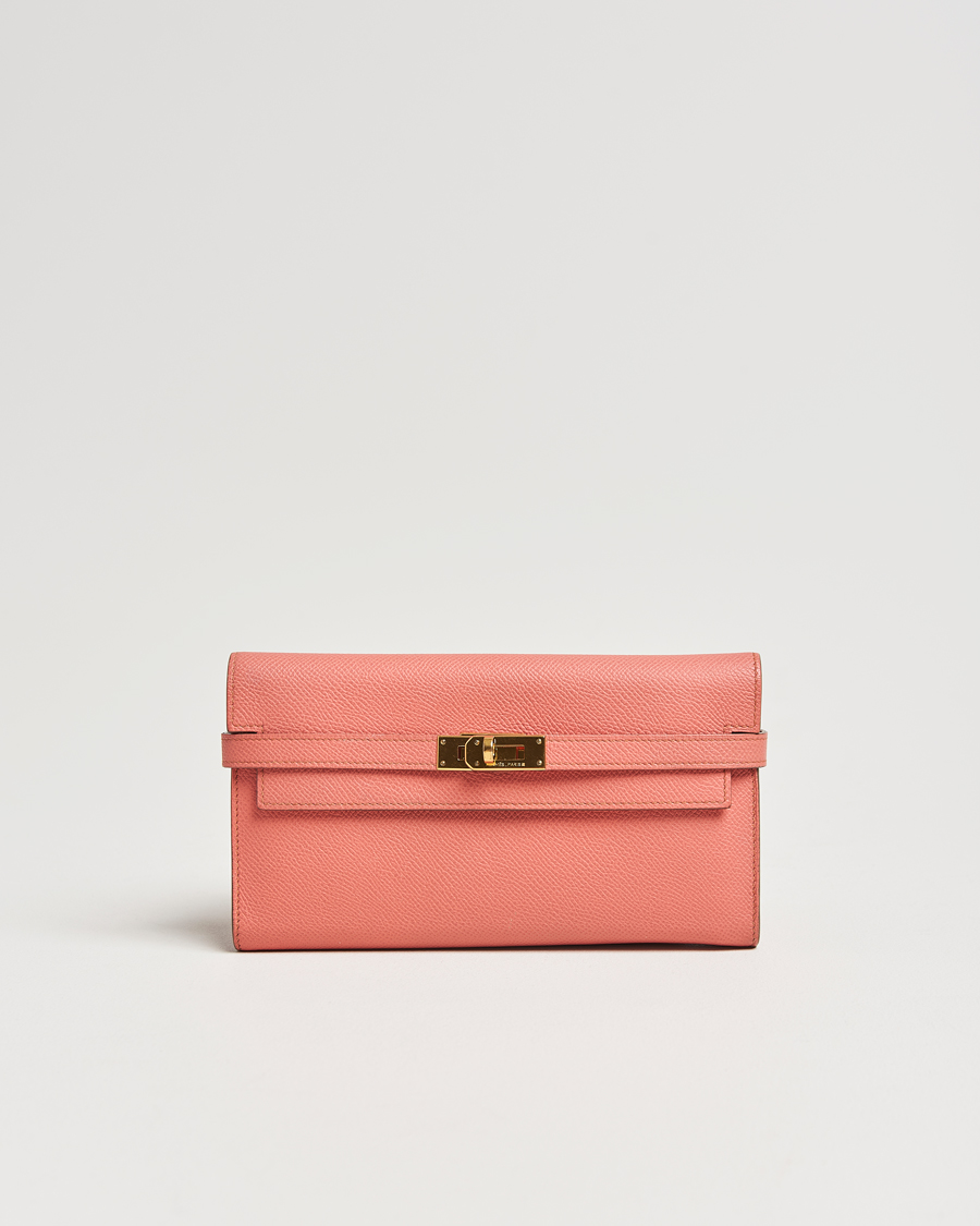 Homme | Hermès Pre-Owned Kelly Wallet Epsom Leather Pink | Hermès Pre-Owned | Kelly Wallet Epsom Leather Pink