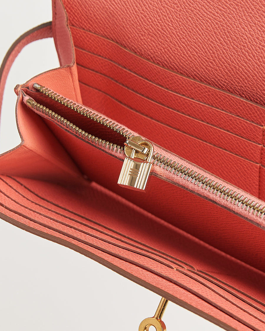 Homme | Hermès Pre-Owned Kelly Wallet Epsom Leather Pink | Hermès Pre-Owned | Kelly Wallet Epsom Leather Pink