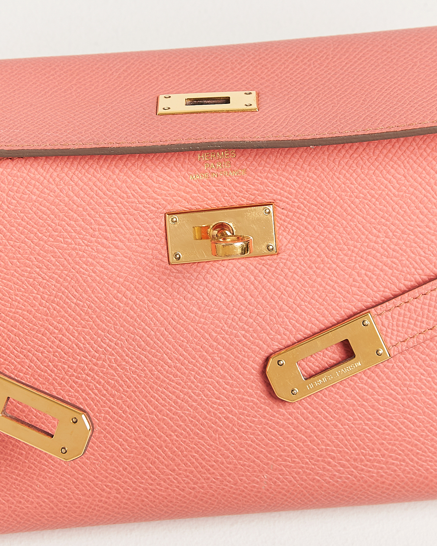 Homme | Hermès Pre-Owned Kelly Wallet Epsom Leather Pink | Hermès Pre-Owned | Kelly Wallet Epsom Leather Pink