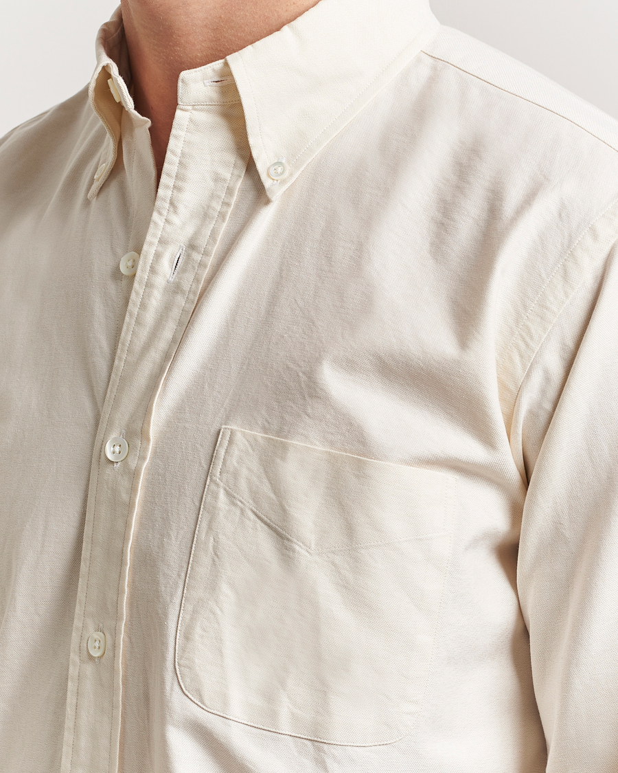 Homme | Chemises | Kamakura Shirts | Vintage Ivy Oxford Button Down Shirt Beige