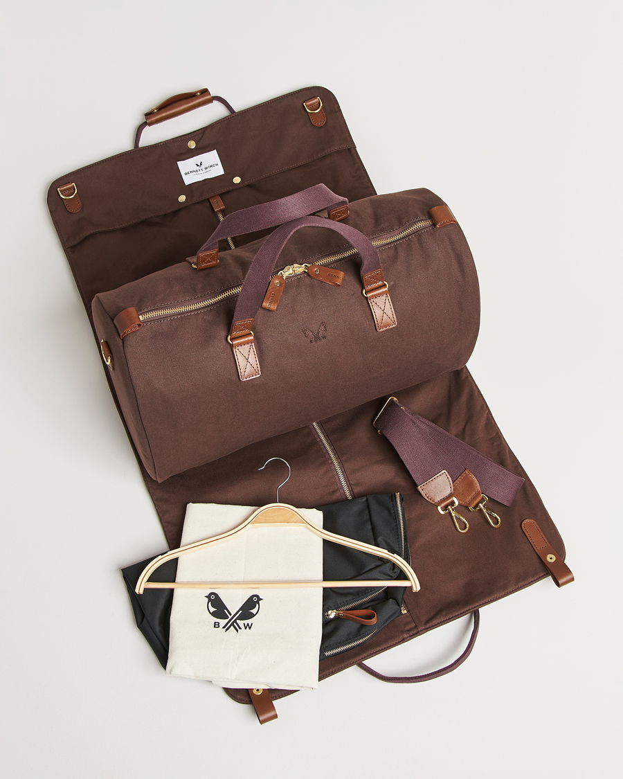 Homme | Sacs | Bennett Winch | Canvas Suit Carrier Holdall Chocolate
