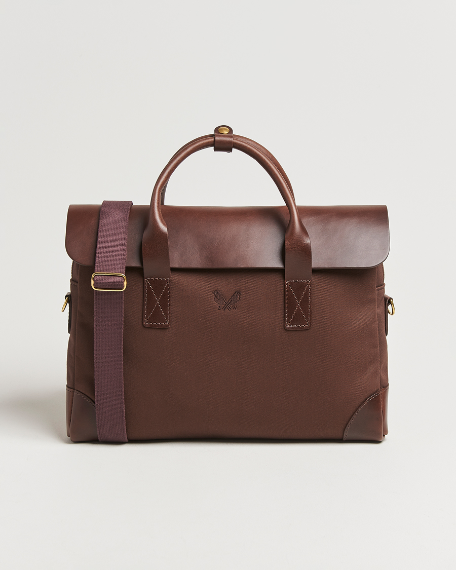 Homme | Sacs | Bennett Winch | Canvas Briefcase Chocolate