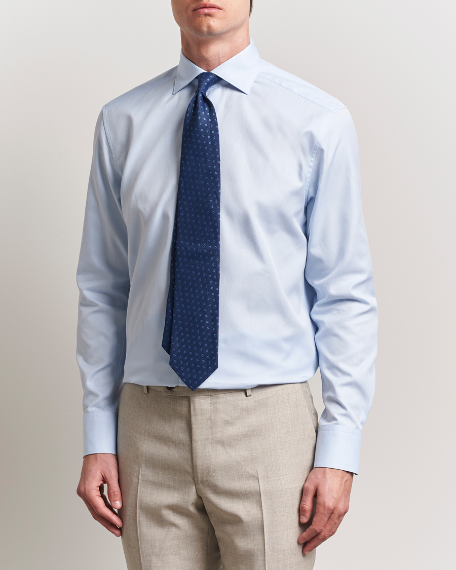 Homme | Chemises | Stenströms | 1899 Cotton Royal Oxford Shirt Light Blue