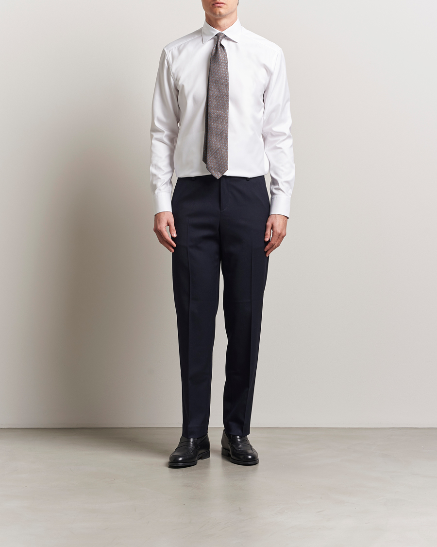 Homme | Chemises | Stenströms | 1899 Cotton Twill Shirt White