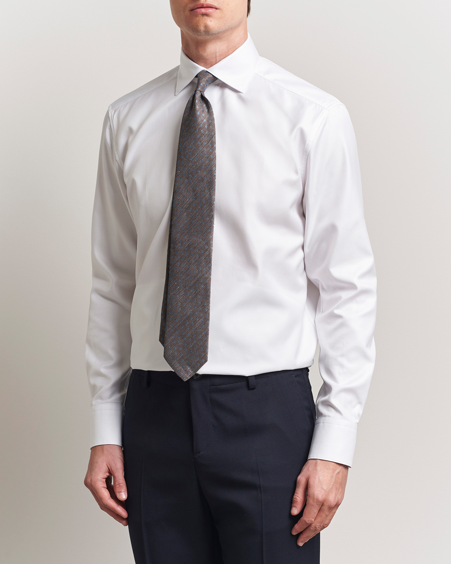 Homme | Chemises | Stenströms | 1899 Cotton Twill Shirt White