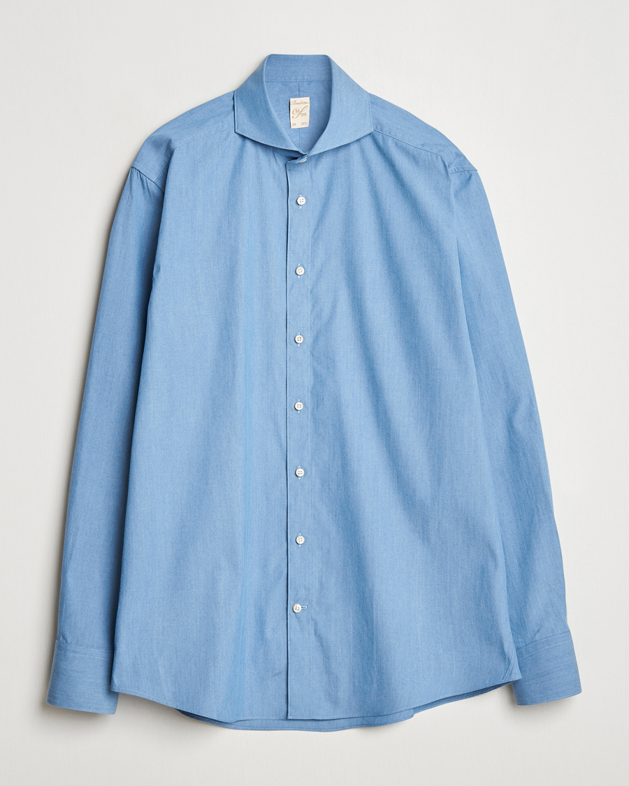 Homme | Chemises | Stenströms | 1899 Denim Poplin Shirt Indigo