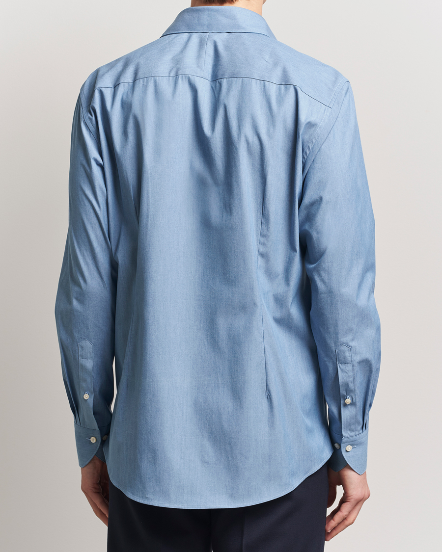 Homme | Chemises | Stenströms | 1899 Denim Poplin Shirt Indigo