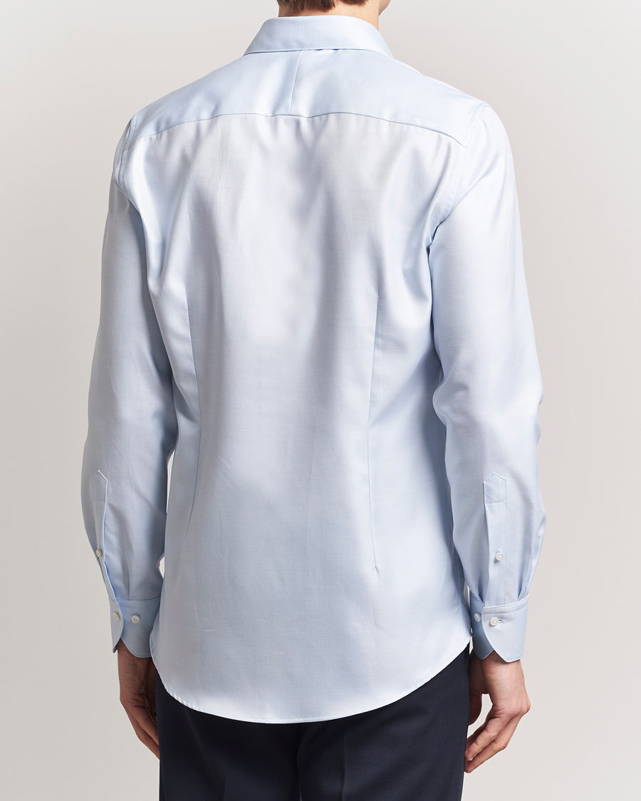 Homme | Chemises | Stenströms | 1899 Slim Cotton Twill Shirt Light Blue
