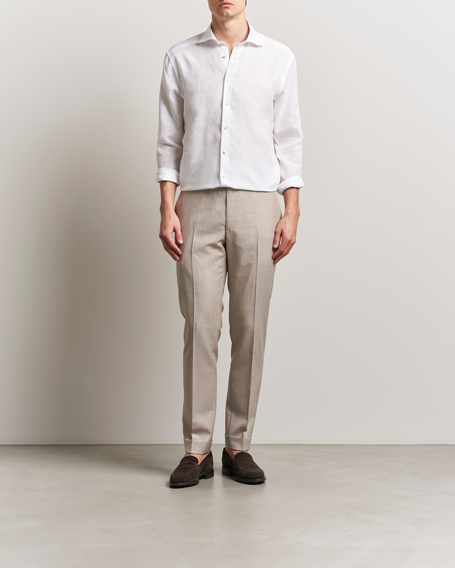 Homme | Chemises | Stenströms | 1899 Linen Shirt White