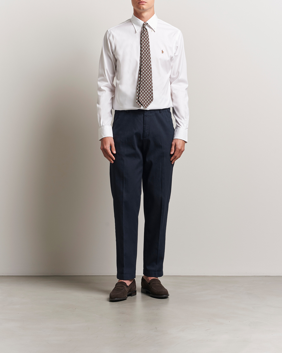 Homme | Chemises | Polo Ralph Lauren | Custom Fit Oxford Dress Shirt White