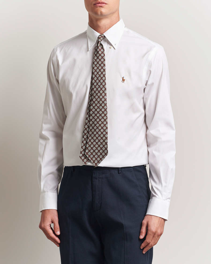 Homme | Chemises | Polo Ralph Lauren | Custom Fit Oxford Dress Shirt White